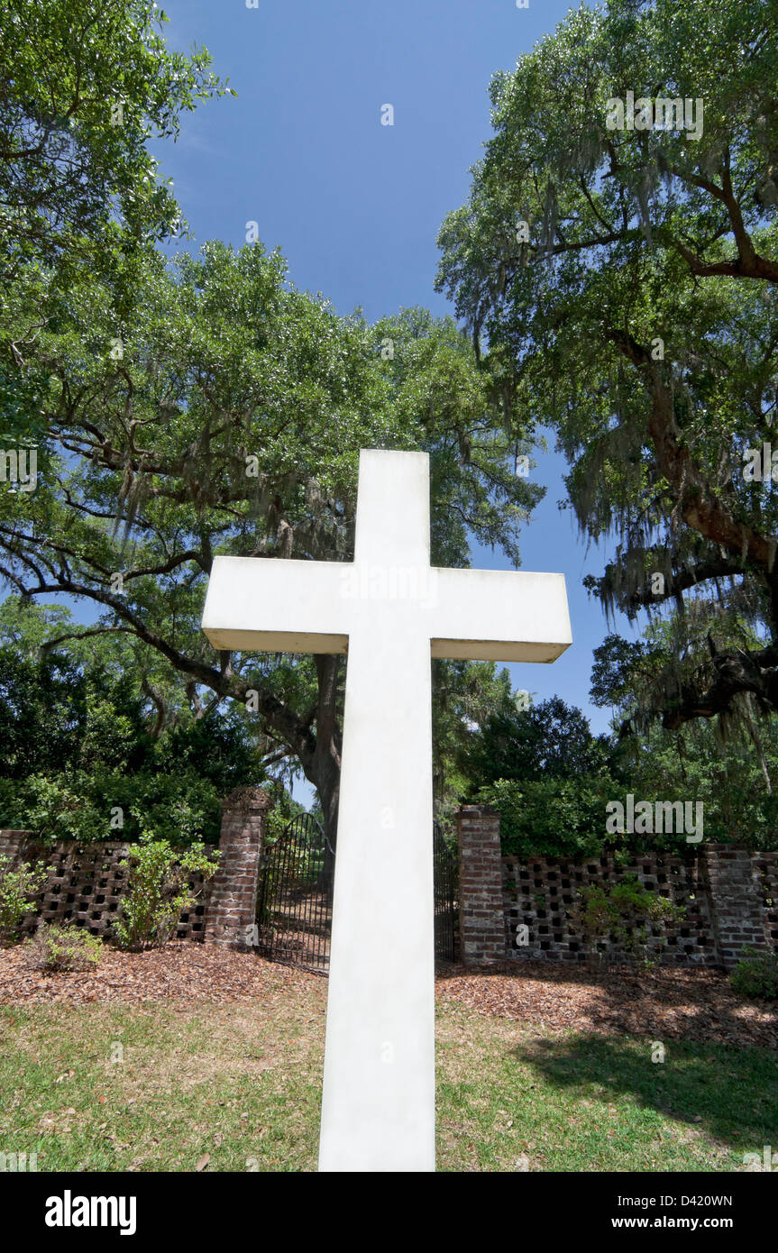 Mepkin Abbey est une communauté de moines Trappist-Cistercian catholique romaine située sur la rivière Cooper juste au nord de Charleston SC. Banque D'Images