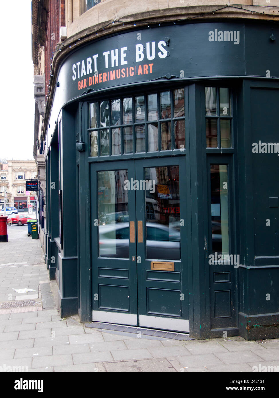 Le début de l'autobus au lieu de centre-ville de Bristol. Banque D'Images