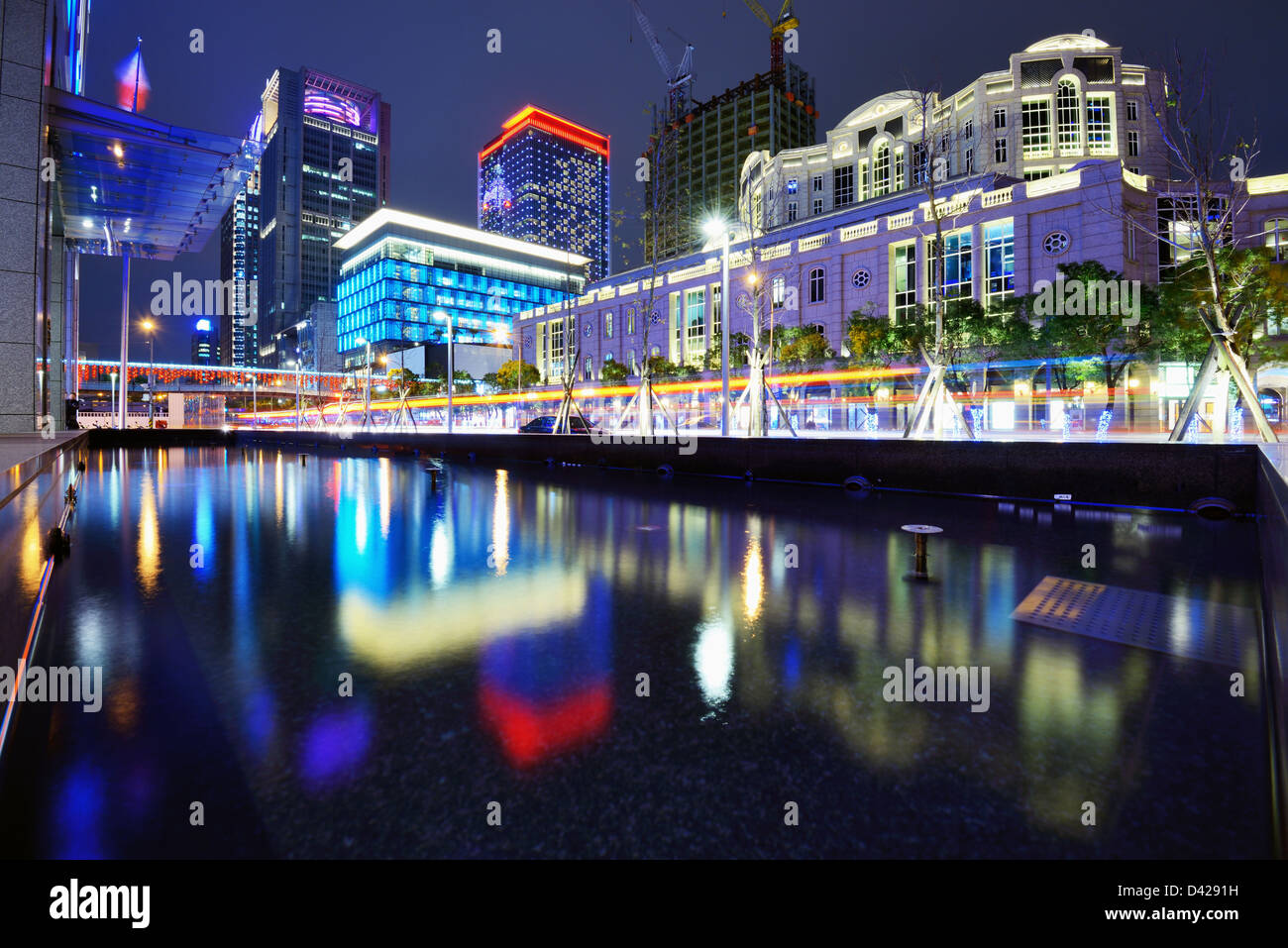 Les bâtiments modernes à Taipei, Taiwan. Banque D'Images