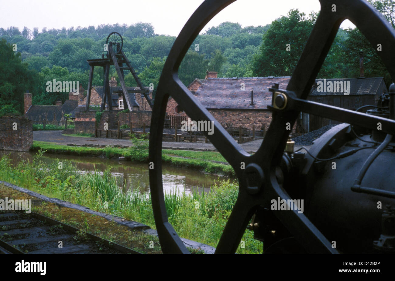 Vue de la mine Blists Hill Victorian Town UK Telford Ironbridge Gorge Museum Banque D'Images