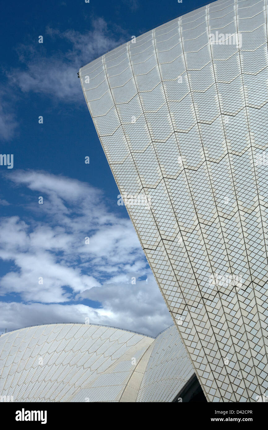 Sydney, Australie, Joern Utzon's Opera House sur Bennelong Point Banque D'Images