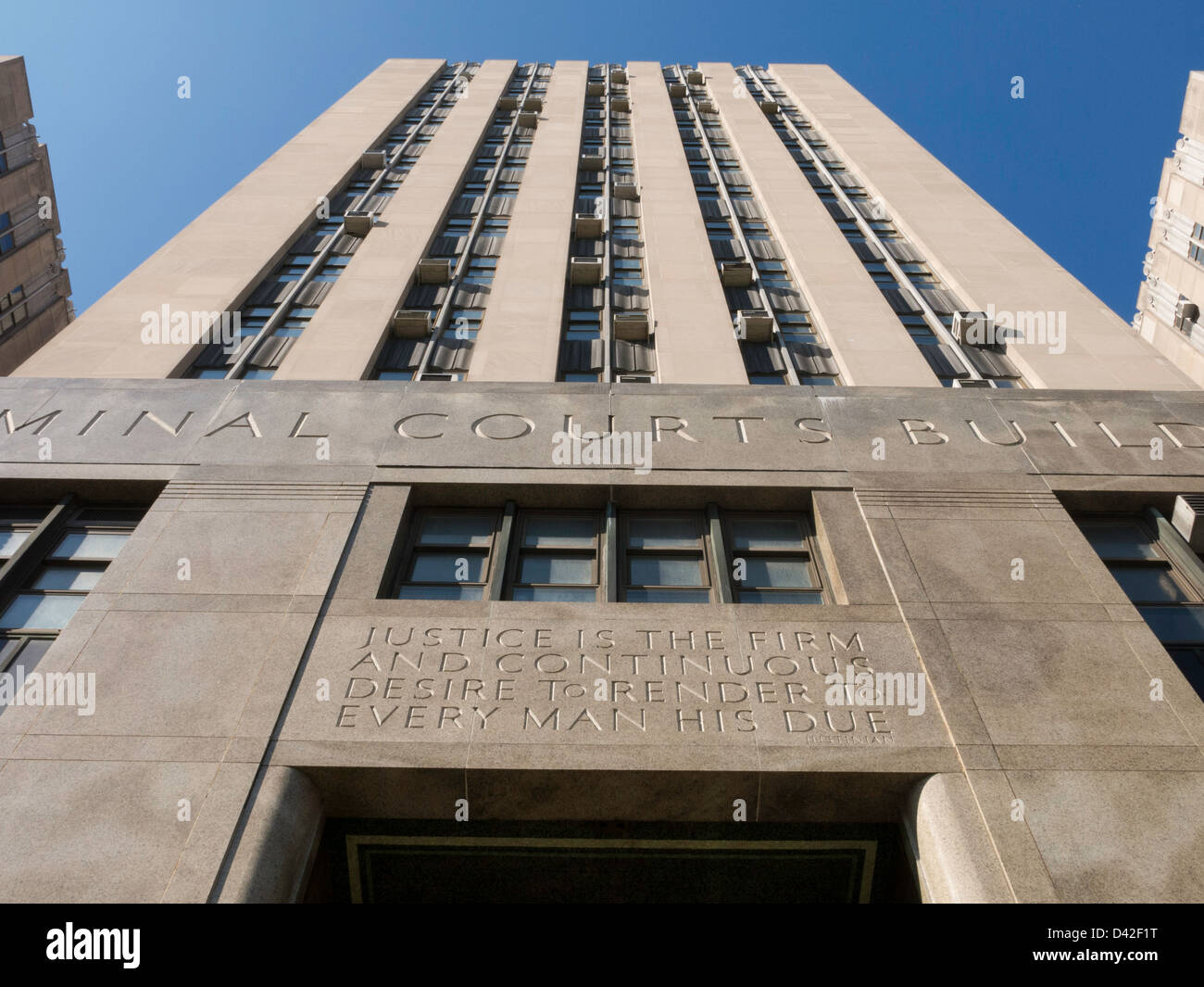 Construction de tribunaux criminels, NYC Banque D'Images