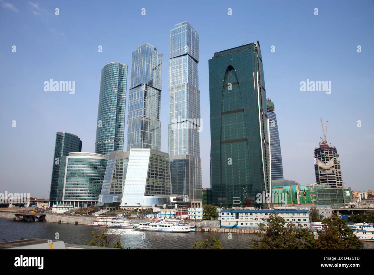 Moscou, Russie, le Centre du commerce international de Moscou Moscow-City Banque D'Images