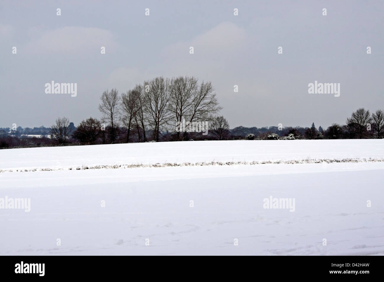 PAYSAGE D'HIVER BISHOP'S STORTFORD HERTFORDSHIRE Banque D'Images