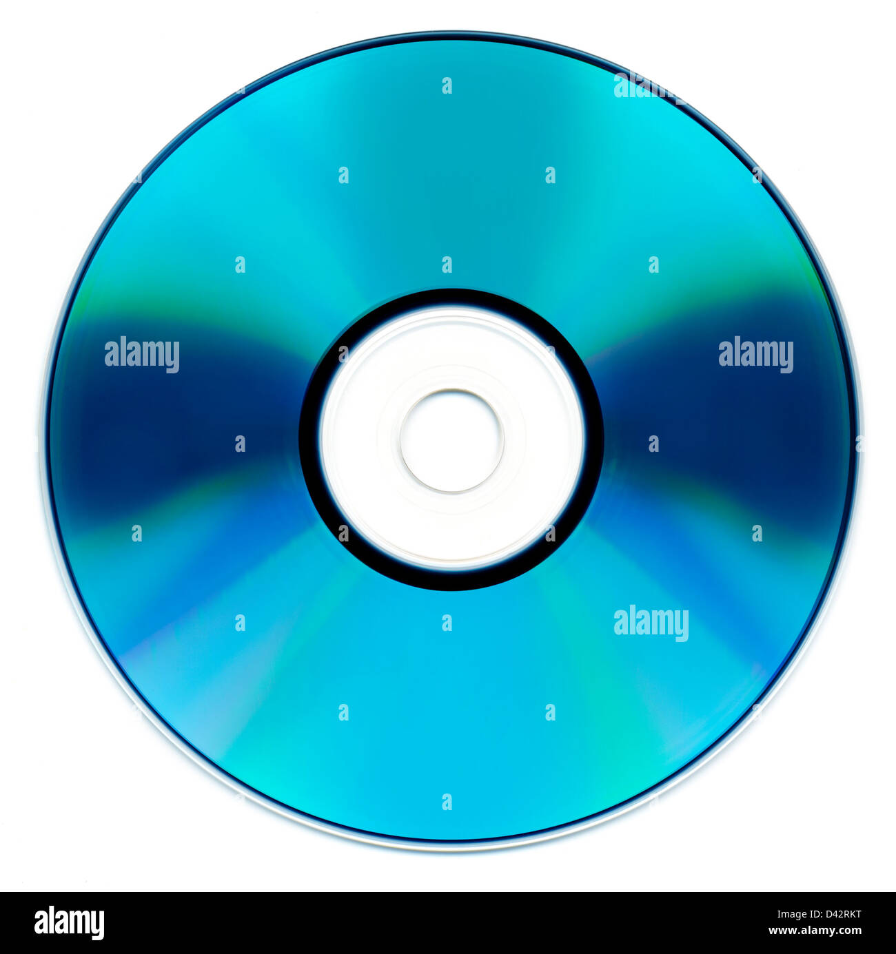 Blue ray disc isolé sur fond blanc Banque D'Images