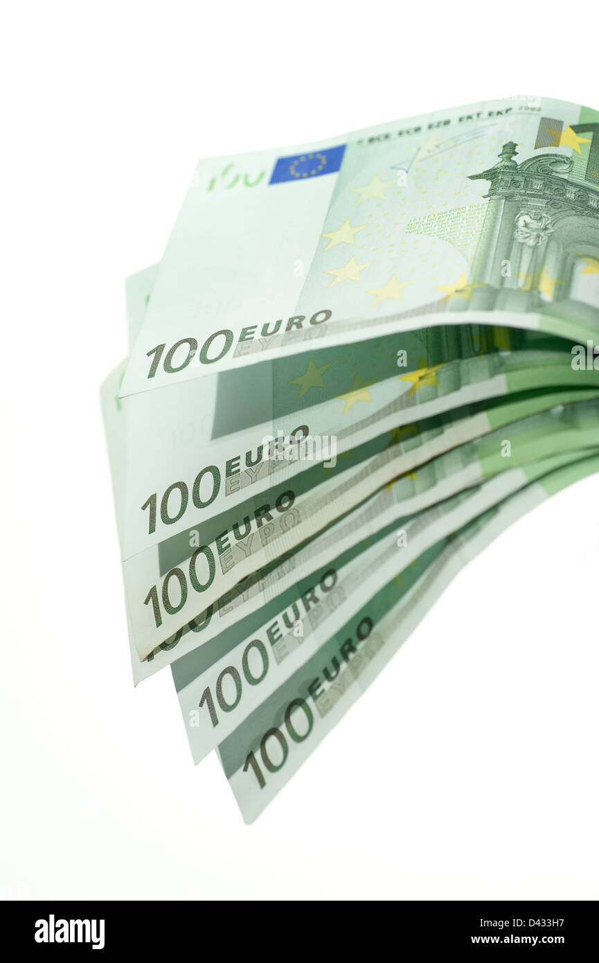 100 dollars et 100 billets en euros Banque de photographies et d’images ...