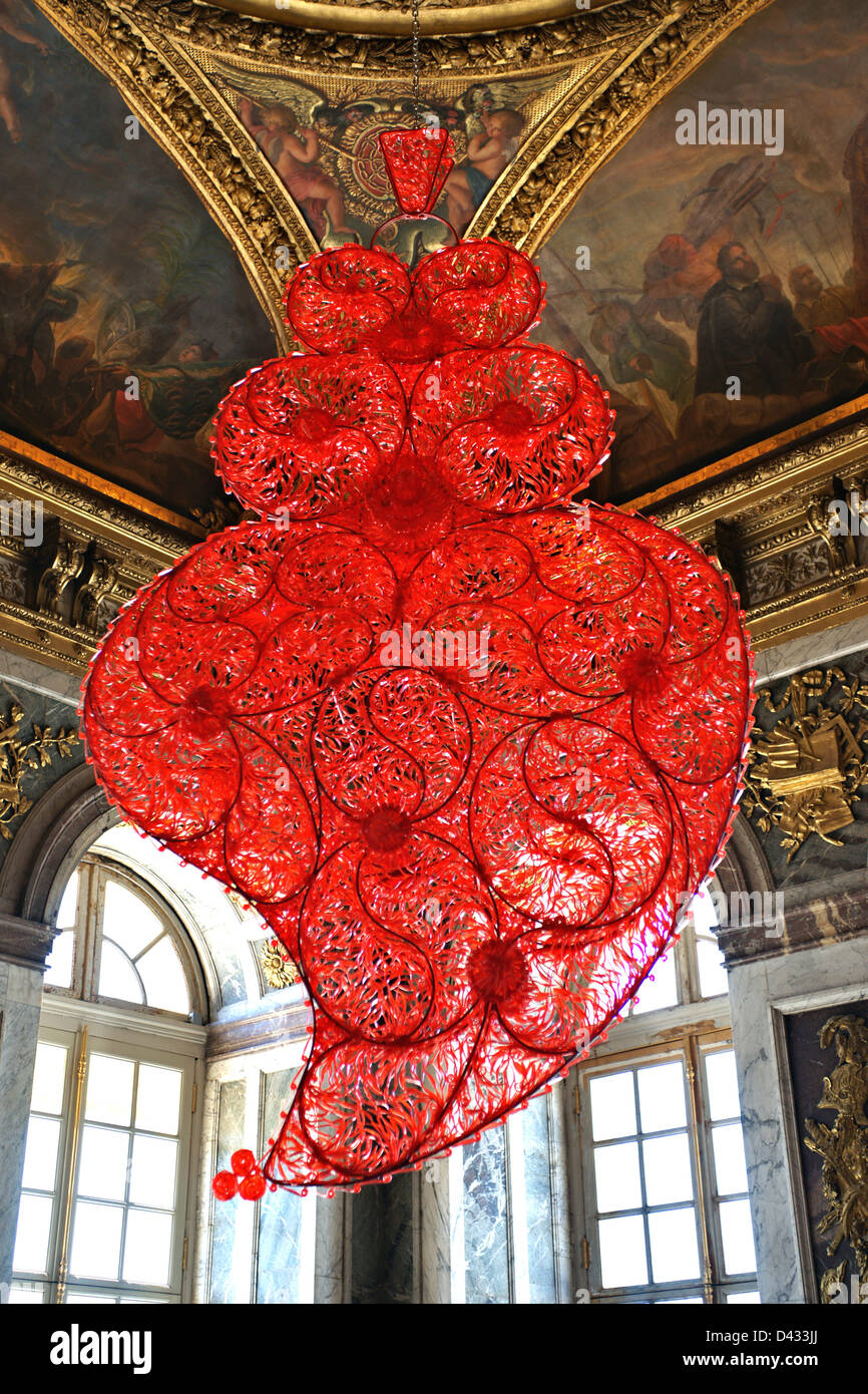 L'art contemporain par 'Joana Vasconcelos', à l'intérieur du château de Versailles, France Banque D'Images
