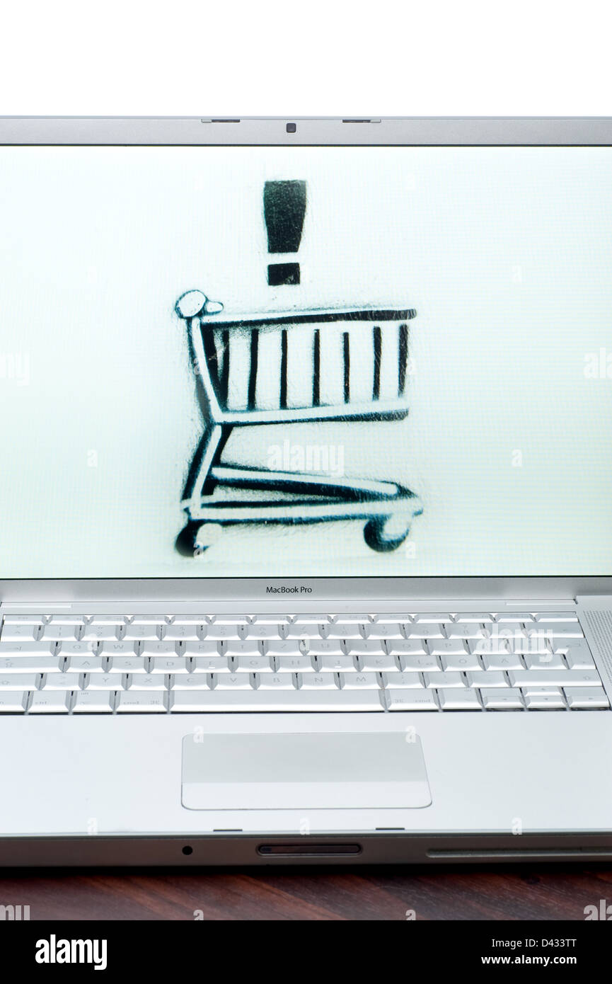 Hambourg, Allemagne, le magasinage en ligne Banque D'Images