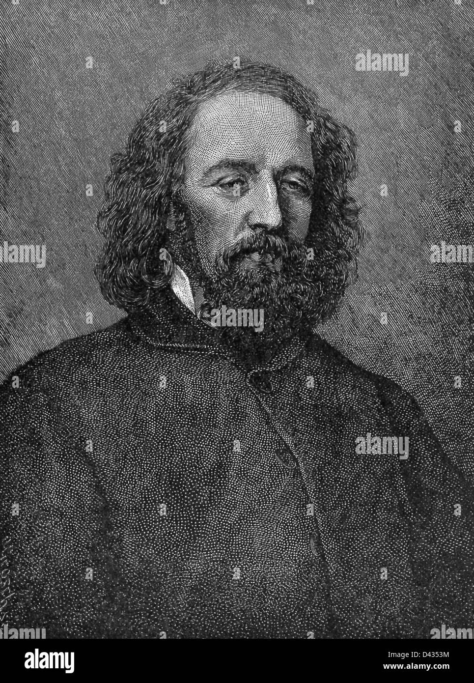 Seigneur Tennyson d'Alfred (1809-1892) a occupé le poste de poète officiel pour la Grande-Bretagne et l'Irlande pendant une grande partie du règne de la reine Victoria. Banque D'Images