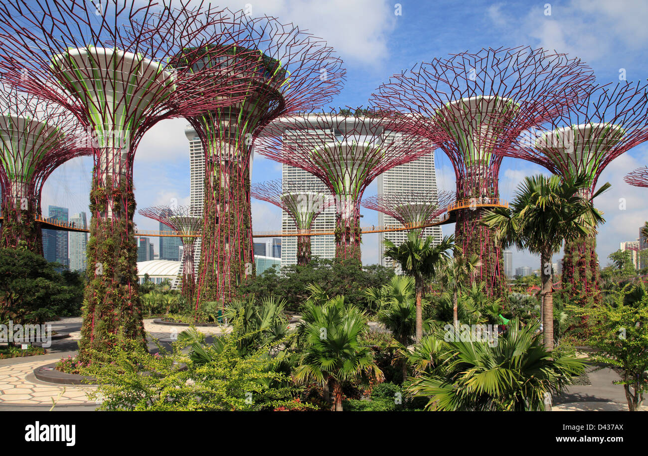 Singapour les jardins  de la baie la Marina  Bay  Sands 