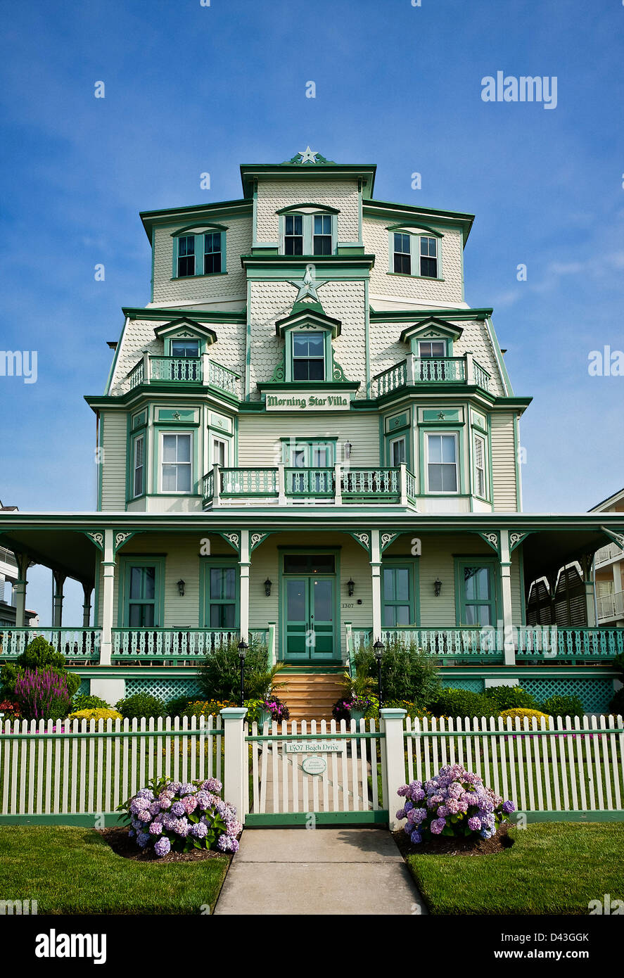 Grand victorian Beach house, Cape May, New Jersey, USA Banque D'Images