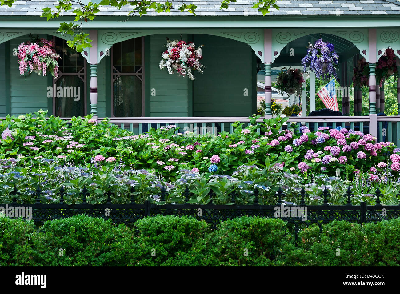 Victorian House and gardens, cape may, NJ, USA Banque D'Images
