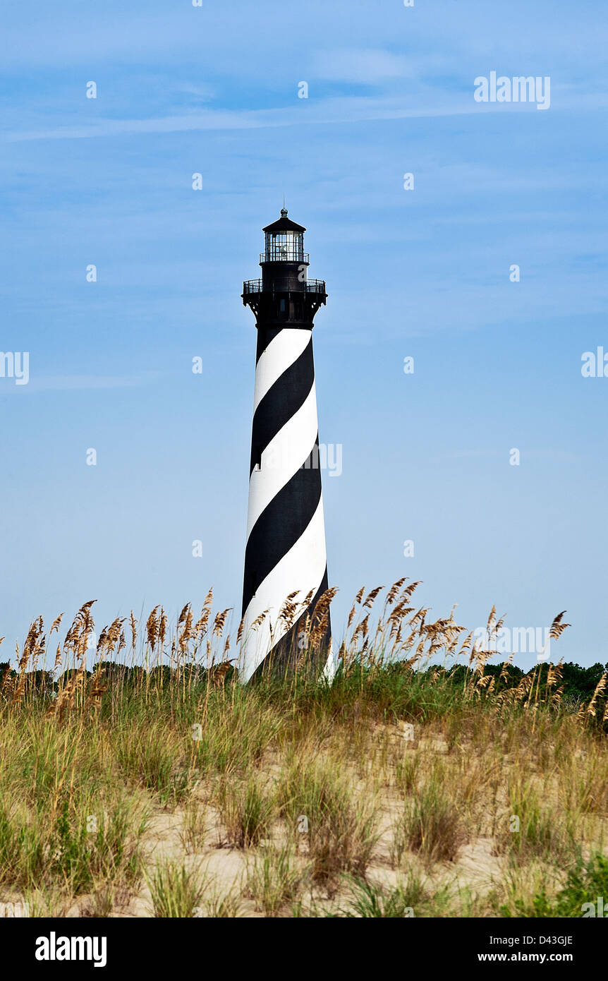 Le phare de Cape Hatteras, Outer Banks, Caroline du Nord, États-Unis Banque D'Images