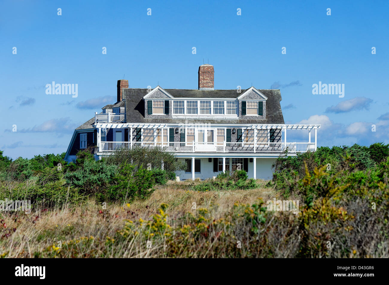 Maisons majestueuses, South beach, Martha's Vineyard, Massachusetts, USA Banque D'Images