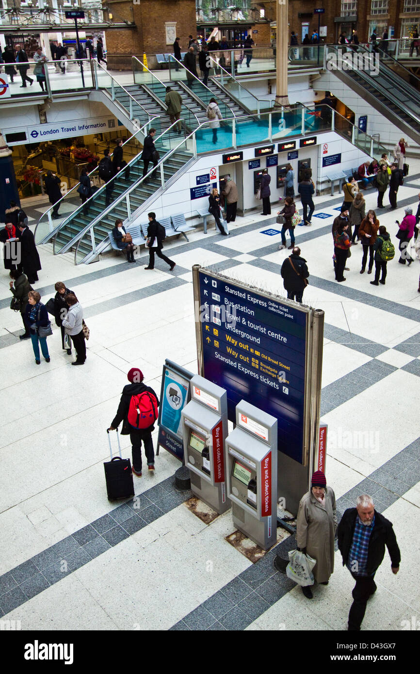 La gare de Liverpool street Banque D'Images