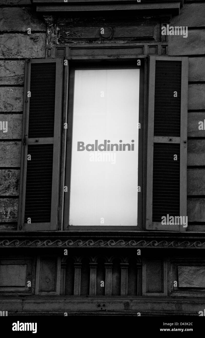 Baldinini chaussures concepteur marque logo Milan Lombardie Italie Europe Banque D'Images