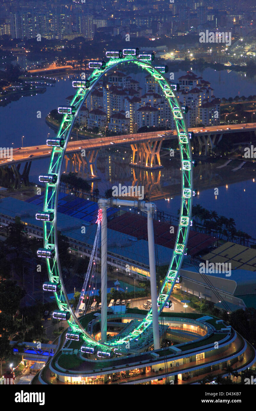 Singapour, Singapore Flyer, giant, roue Banque D'Images