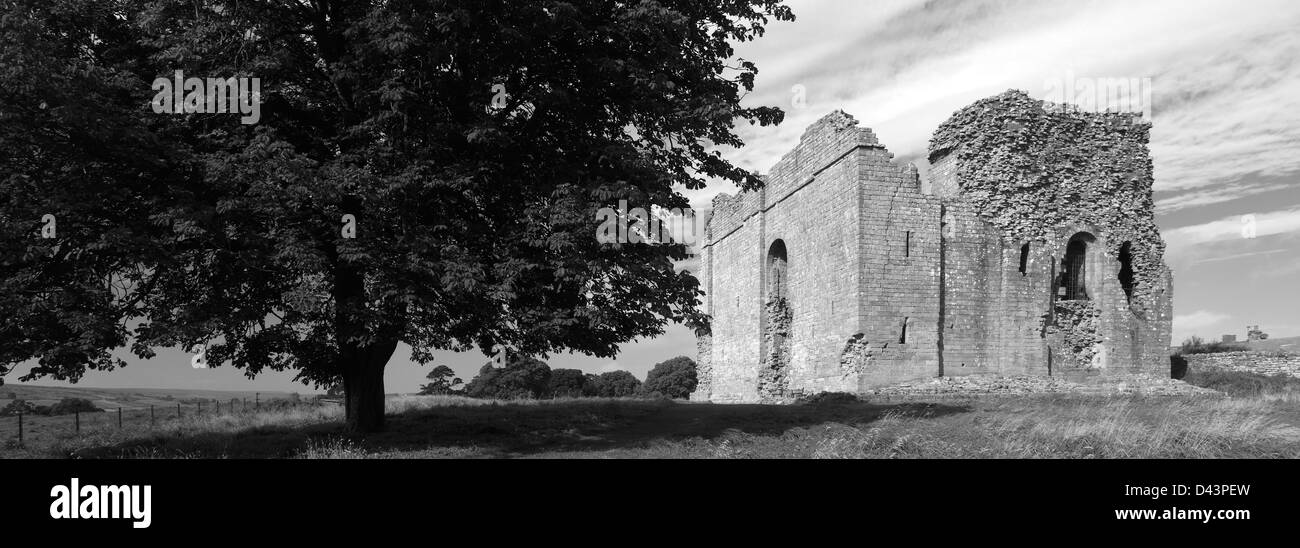 Les ruines de Bowes Castle, Bowes, village du comté de Durham, de Teesdale, Angleterre, Grande-Bretagne, Royaume-Uni Banque D'Images