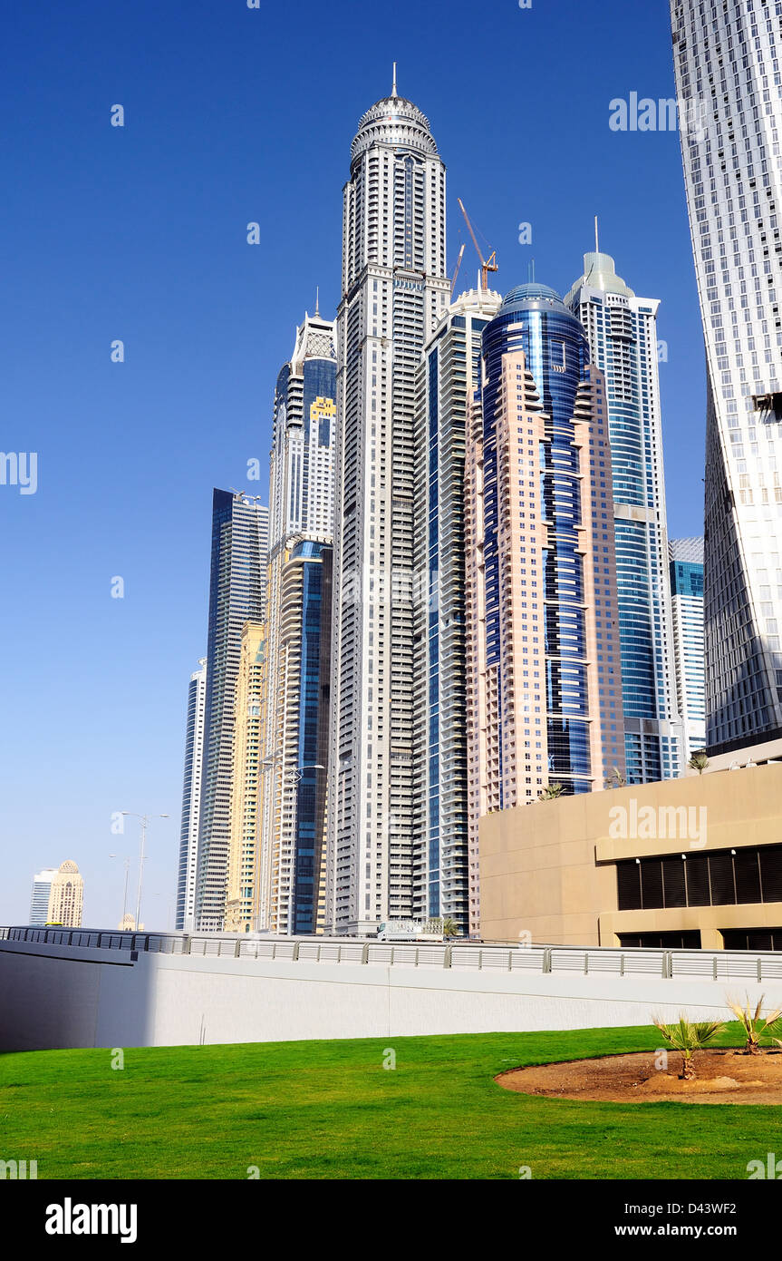 La ville de Dubaï, le quartier du port de plaisance, des Arabes Unis Banque D'Images