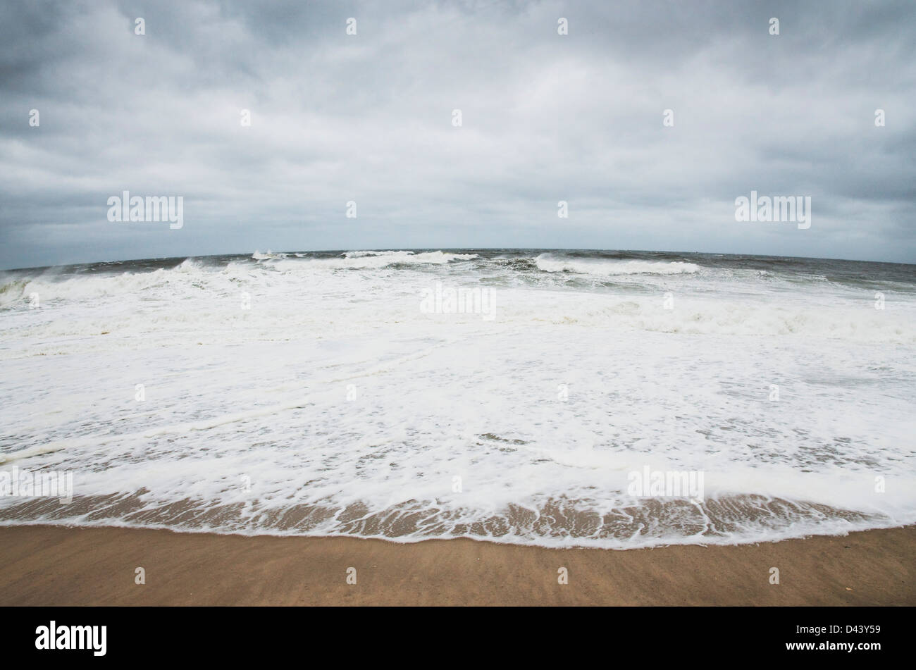 Plage et approche de l'Ouragan Sandy, Point Pleasant, New Jersey, USA Banque D'Images