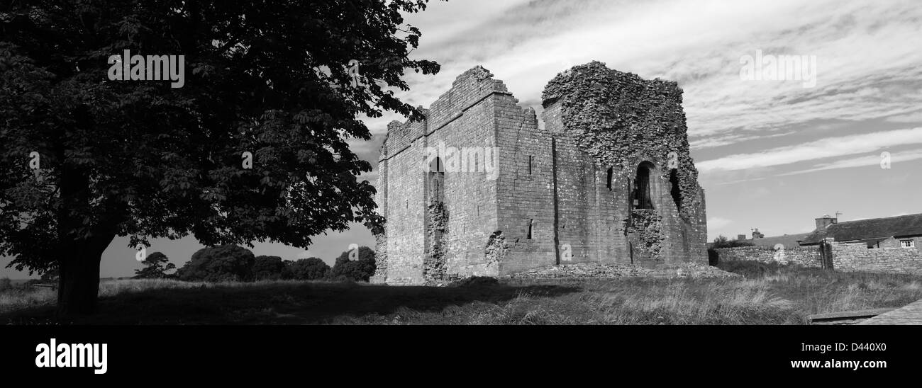 Les ruines de Bowes Castle, Bowes, village du comté de Durham, de Teesdale, Angleterre, Grande-Bretagne, Royaume-Uni Banque D'Images