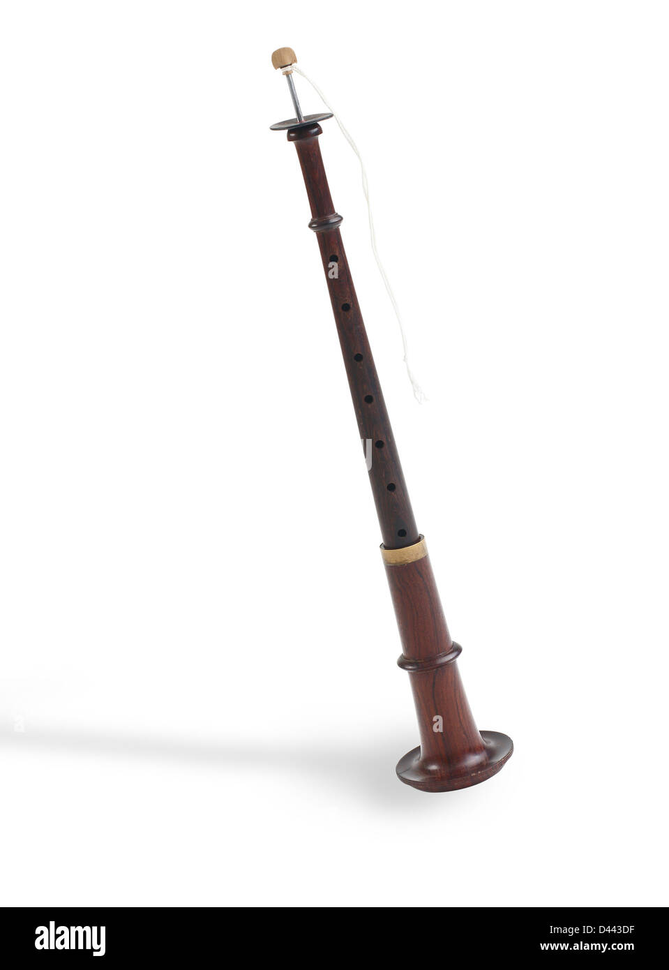 La flûte thaï windwood instrument musique isolé Banque D'Images