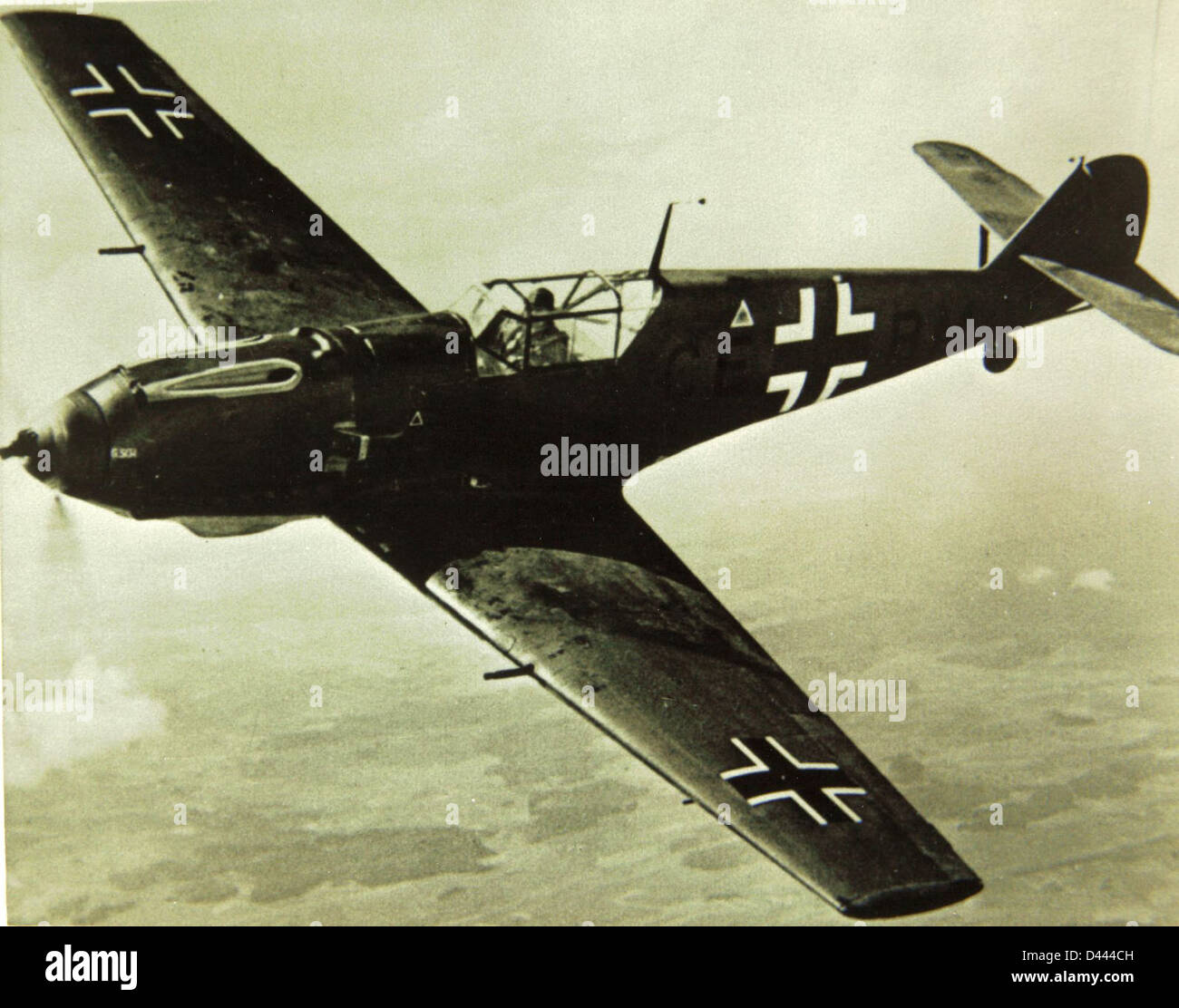 Le Messerschmitt BF 109b était un avion de chasse monoplace allemand utilisé au début de la première Guerre mondiale. Il était l'un des avions les plus avancés de son époque, connu pour sa vitesse et son agilité au combat. Banque D'Images