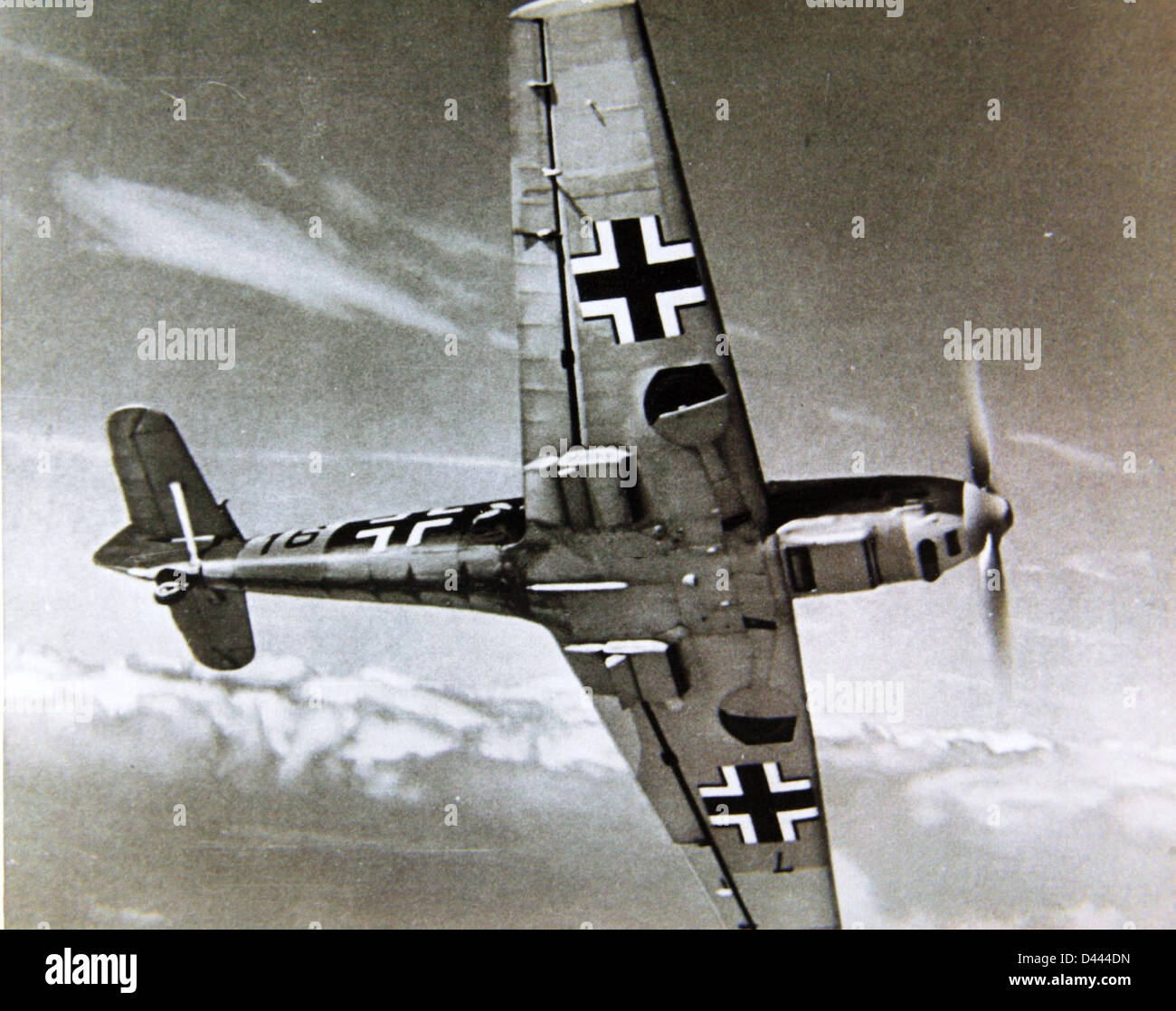 Le Messerschmitt Bf 109b était un avion de chasse allemand utilisé pendant les premières années de la seconde Guerre mondiale. Il était l'un des chasseurs les plus réussis et les plus emblématiques de la Luftwaffe. Banque D'Images