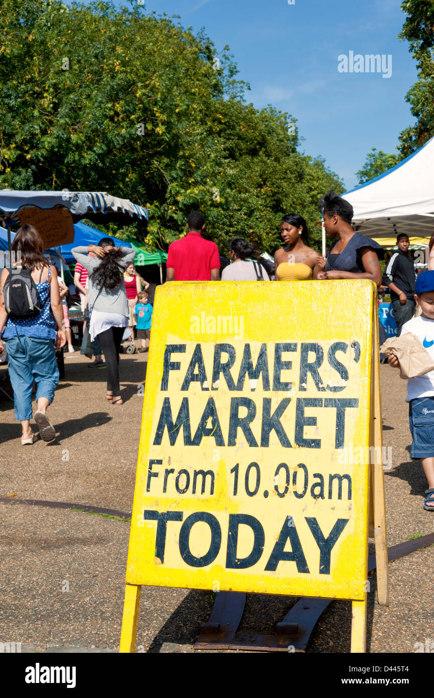Marché de producteurs à l'Alexandra Palace, parc, Muswell Hill, London,UK Haringey Banque D'Images