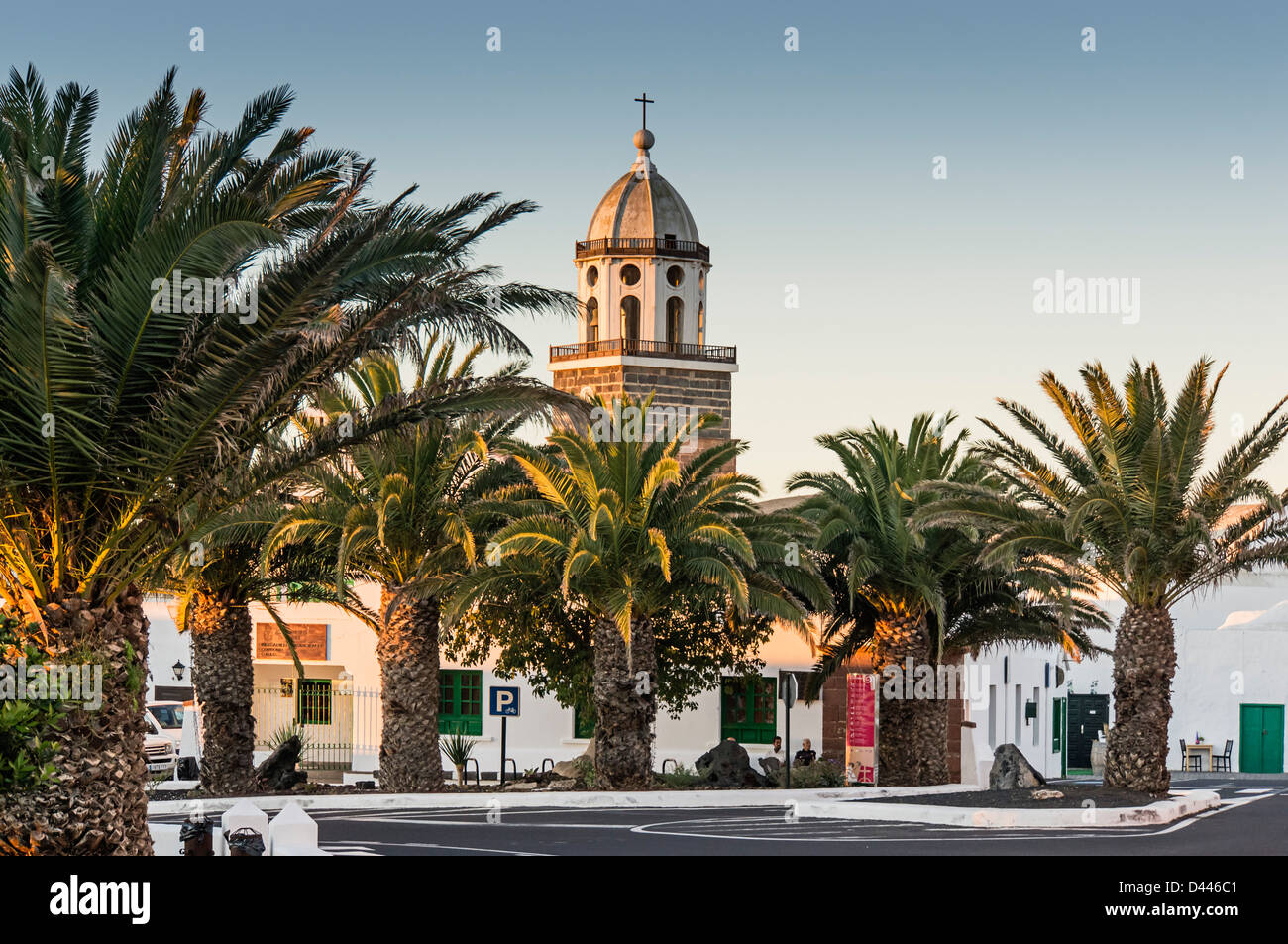 L'église Nuestra Señora de Guadalupe, Teguise, Lanzarote, îles Canaries, Espagne Banque D'Images