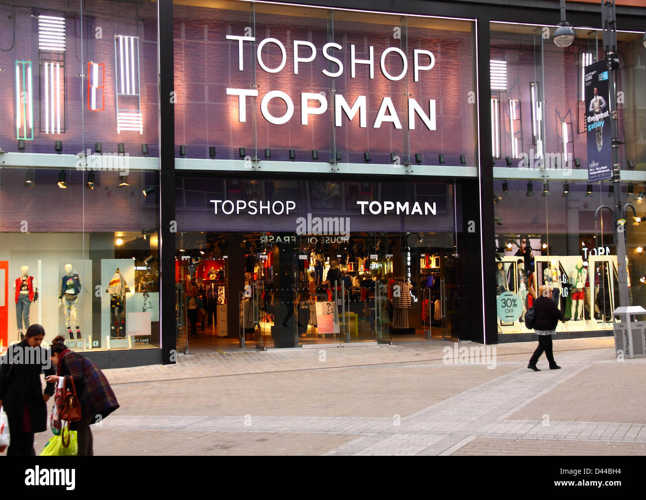 Topshop et Topman boutique dans le centre-ville de Leeds, Yorkshire Banque D'Images