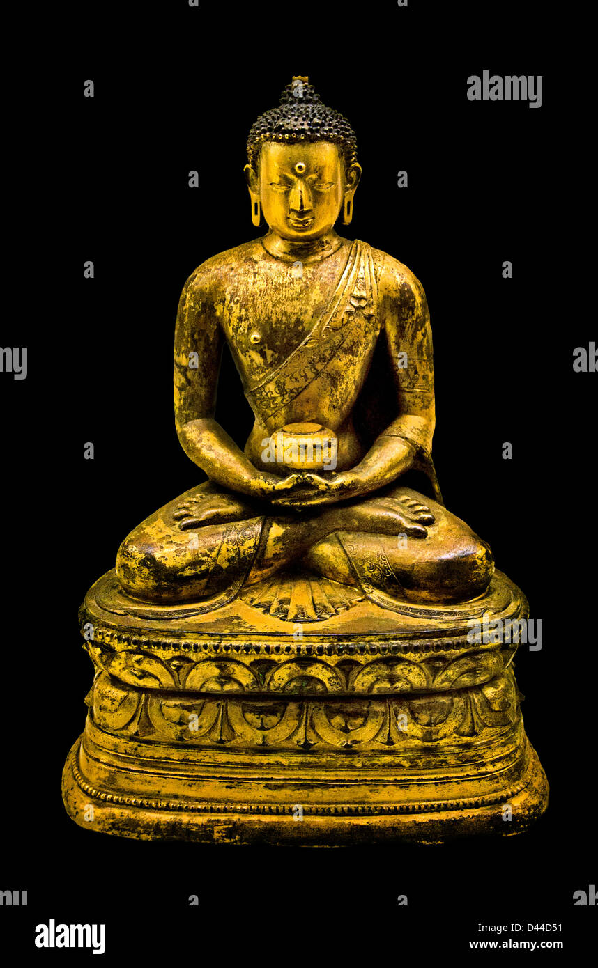 Amitabha Bouddha Bouddhisme Tibétain Tibet 15ème siècle Banque D'Images