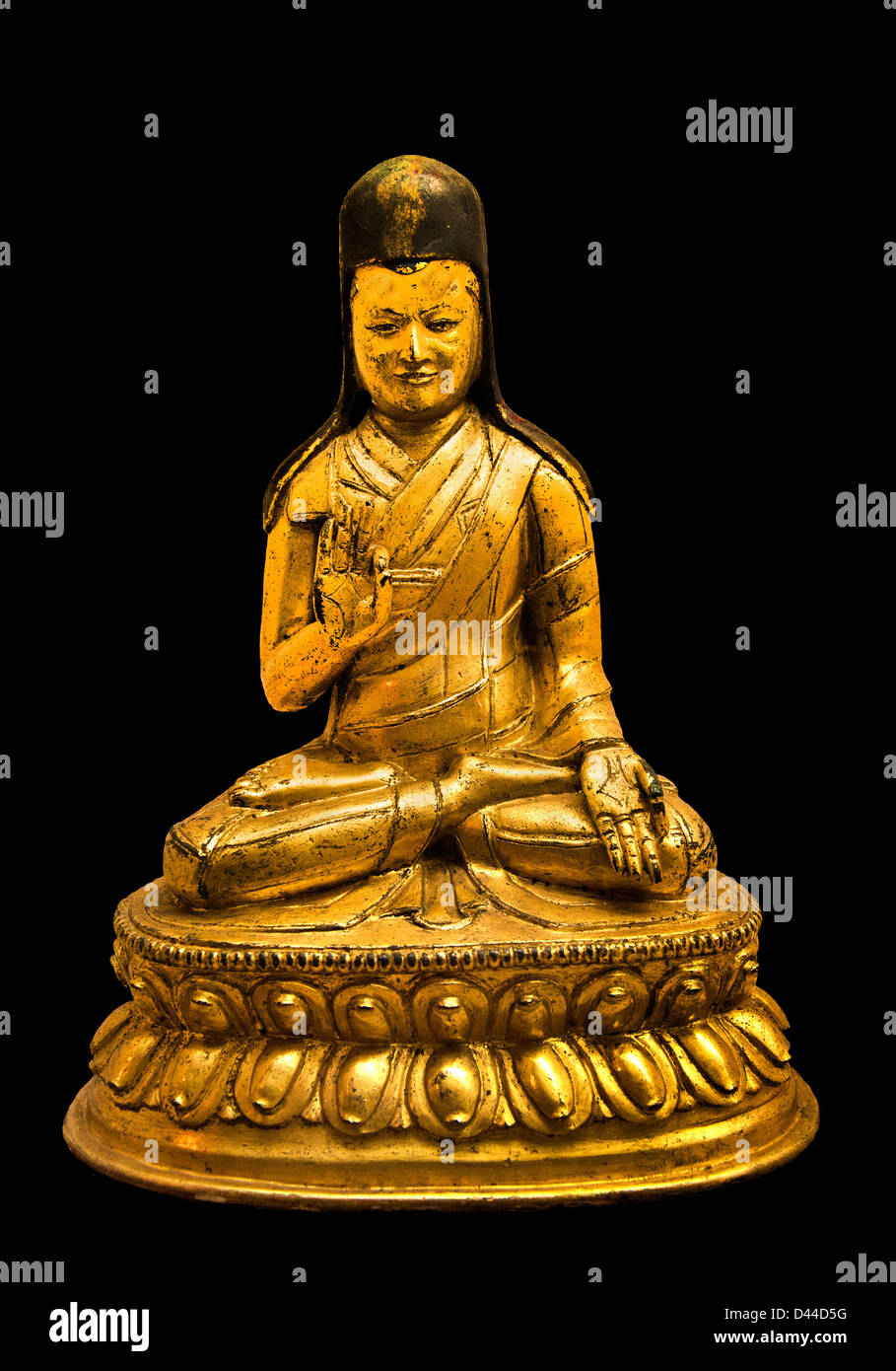 Lama du Tibet ordre Sakyapa du Bouddhisme Tibétain 17e siècle Banque D'Images