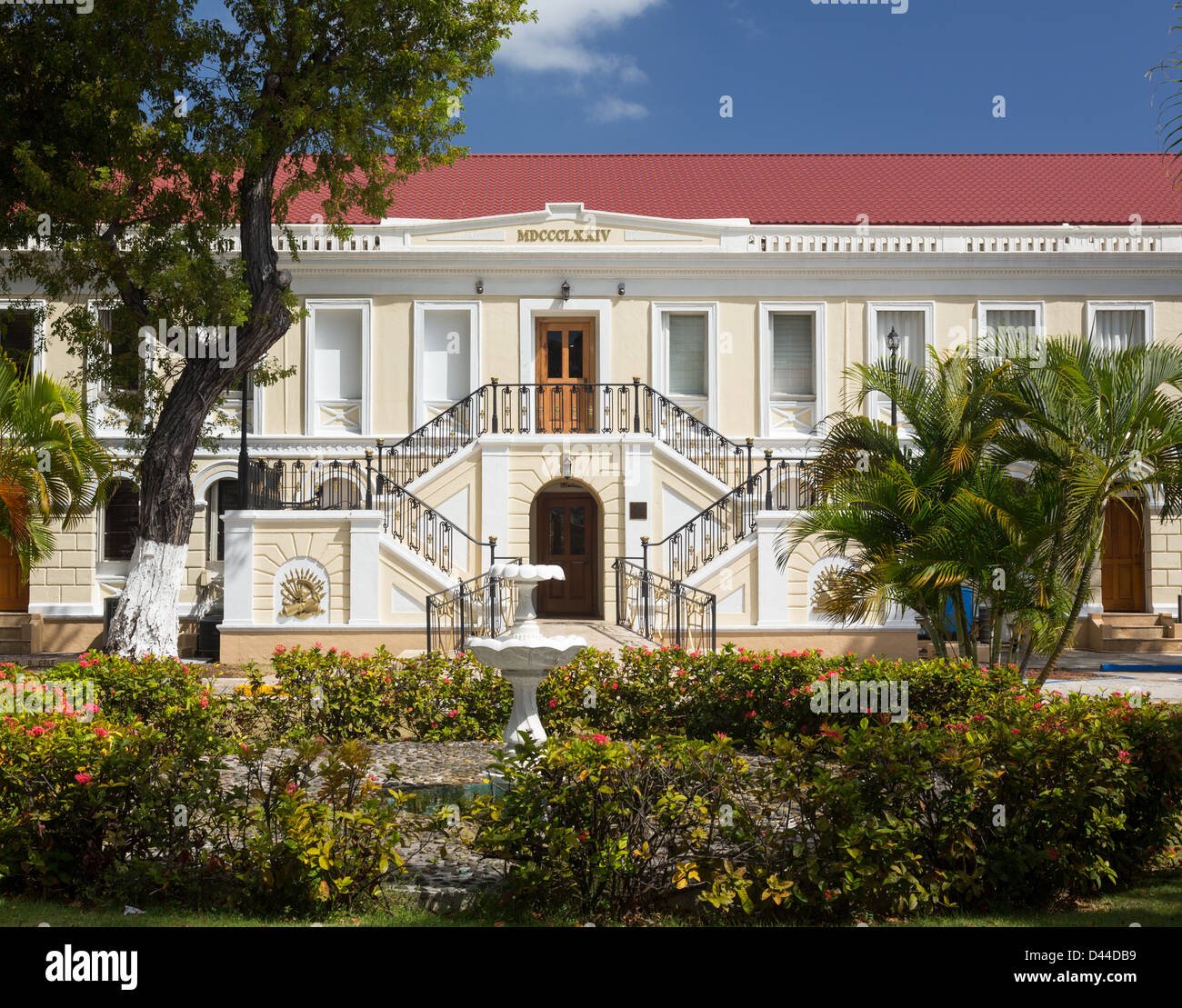 Assemblée législative de l'entrée ornée de Îles Vierges des États-Unis à Charlotte Amalie, qui régit les îles Vierges américaines Banque D'Images