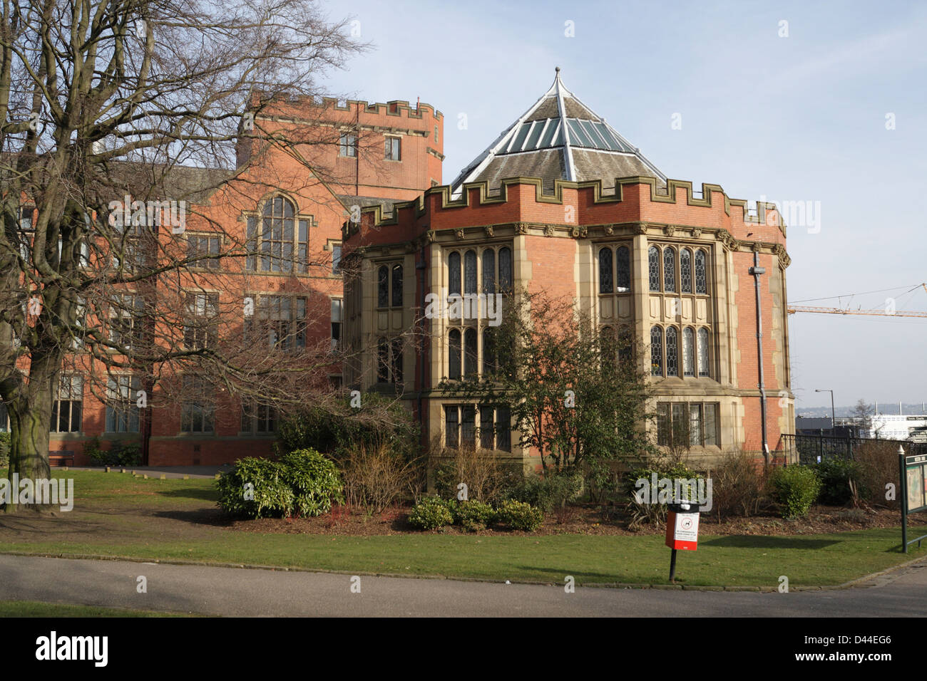 L'Université de Sheffield, Angleterre, Firth court Building avec ses Red Bricks enseignement supérieur et apprentissage Banque D'Images