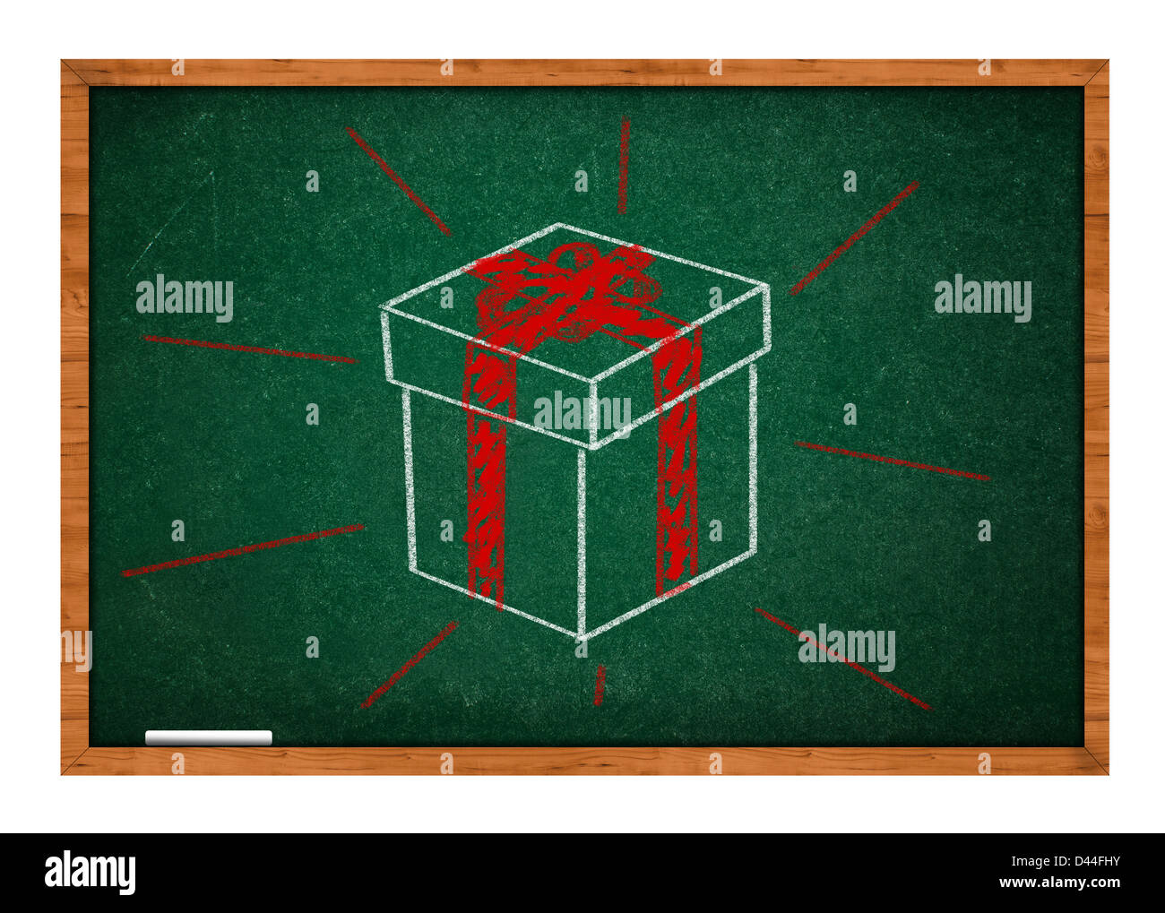 Vide Vide tableau vert avec cadre en bois. Banque D'Images