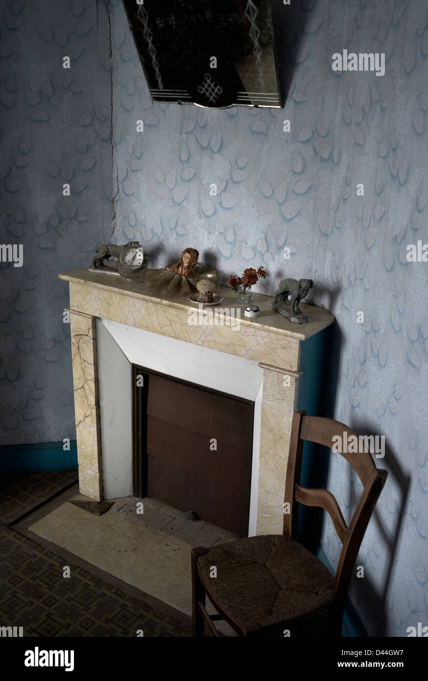 Retro intérieur de maison vide Banque D'Images