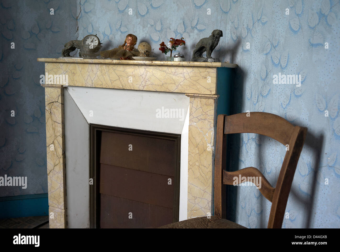 Retro intérieur de maison vide Banque D'Images