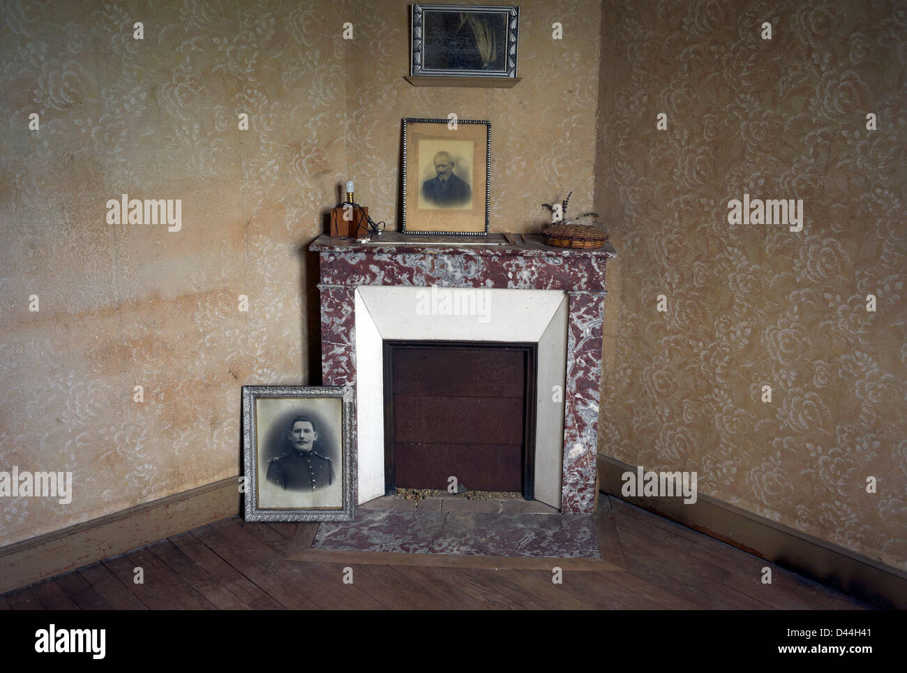 Retro intérieur de maison vide Banque D'Images