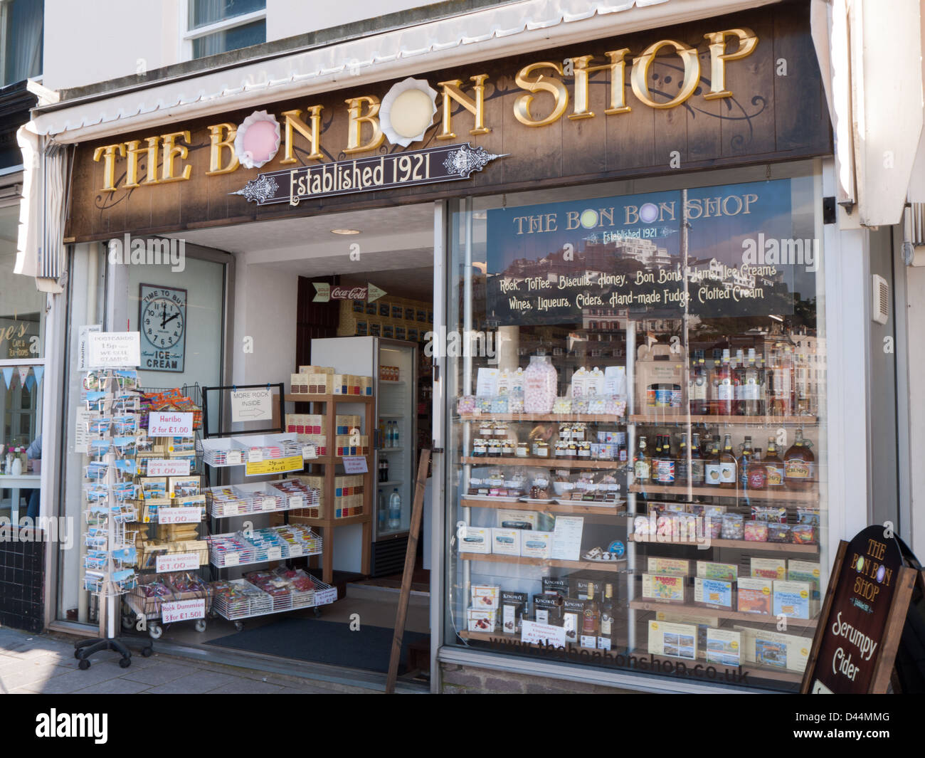 Le Bon Bon Shop, Torquay, Devon, UK. Banque D'Images