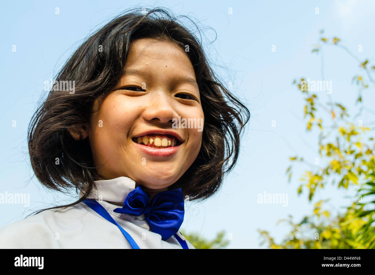 Étudiants en santé smiling girl à Phnom Penh Banque D'Images