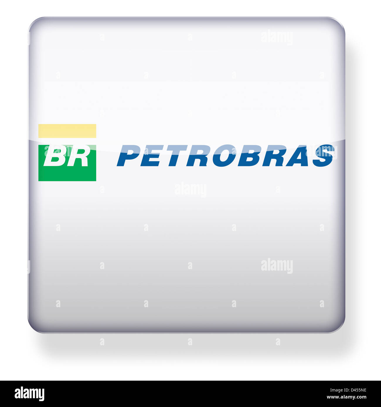 Logo de Petrobras en tant qu'icône de l'application. Chemin de détourage inclus. Banque D'Images