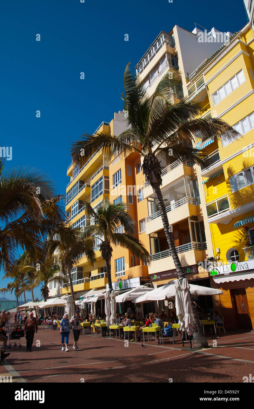 La Puntilla salon à la plage de Santa Catalina Las Palmas Gran Canaria island les Îles Canaries Espagne Europe Banque D'Images