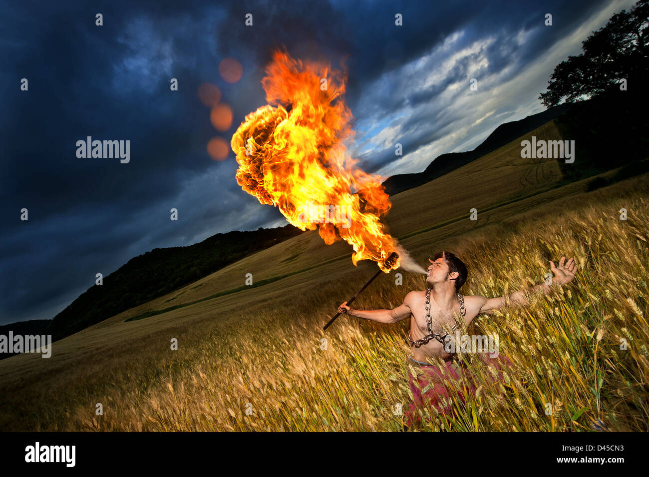 Artiste mise à l'incendie Banque D'Images