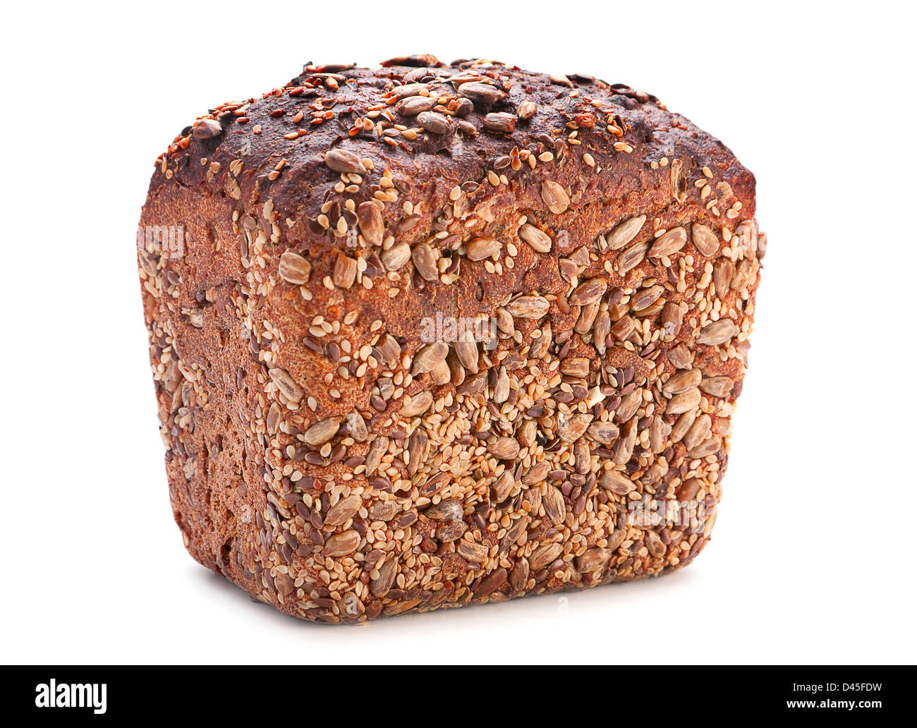L'orge noir le pain avec les graines de tournesol et de sésame Banque D'Images