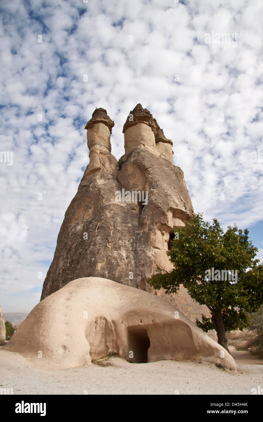 Formations de sanstone à Göreme, Capadocia,Turquie Banque D'Images