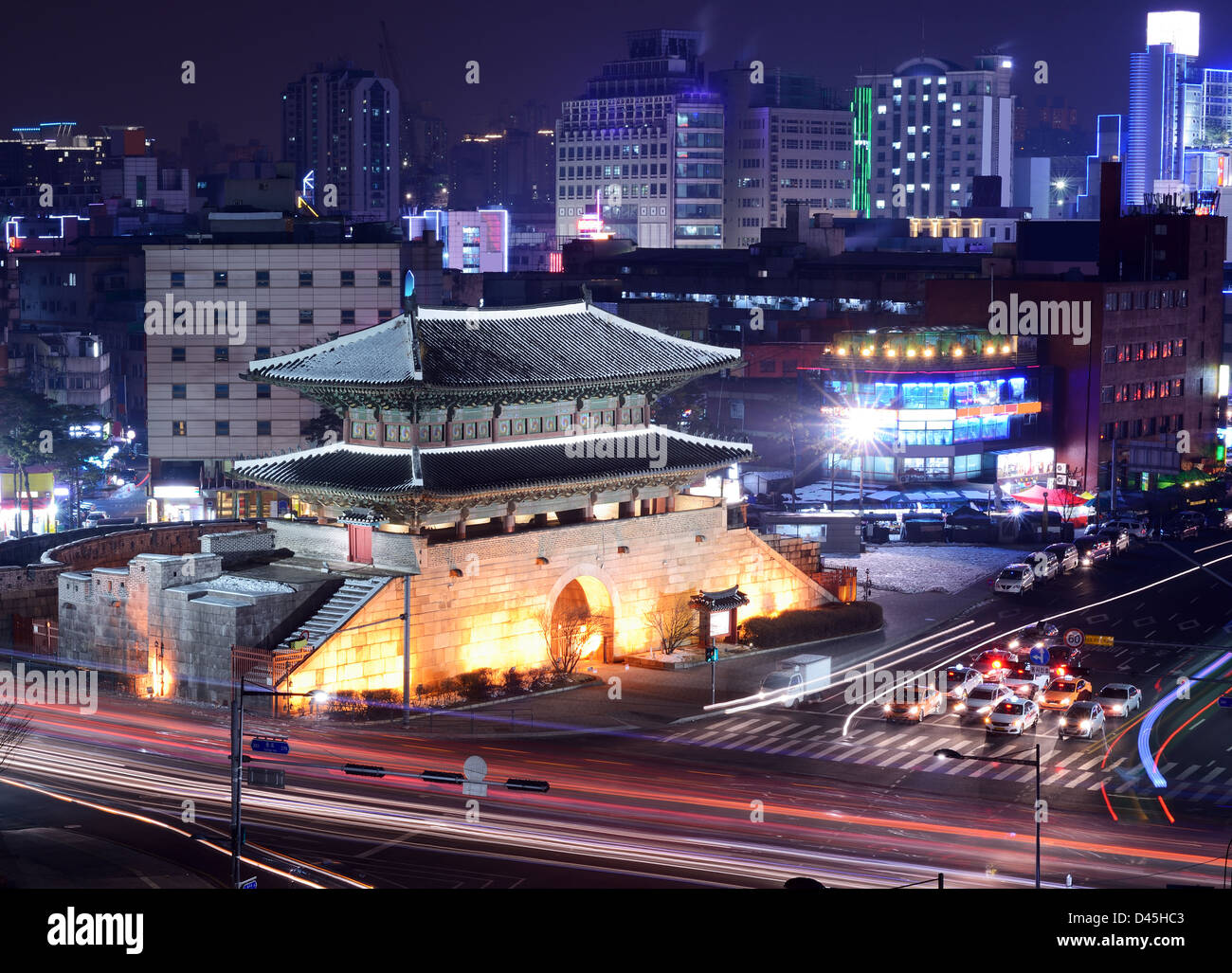 Séoul, Corée du Sud, à Porte Dongdaemun. Banque D'Images