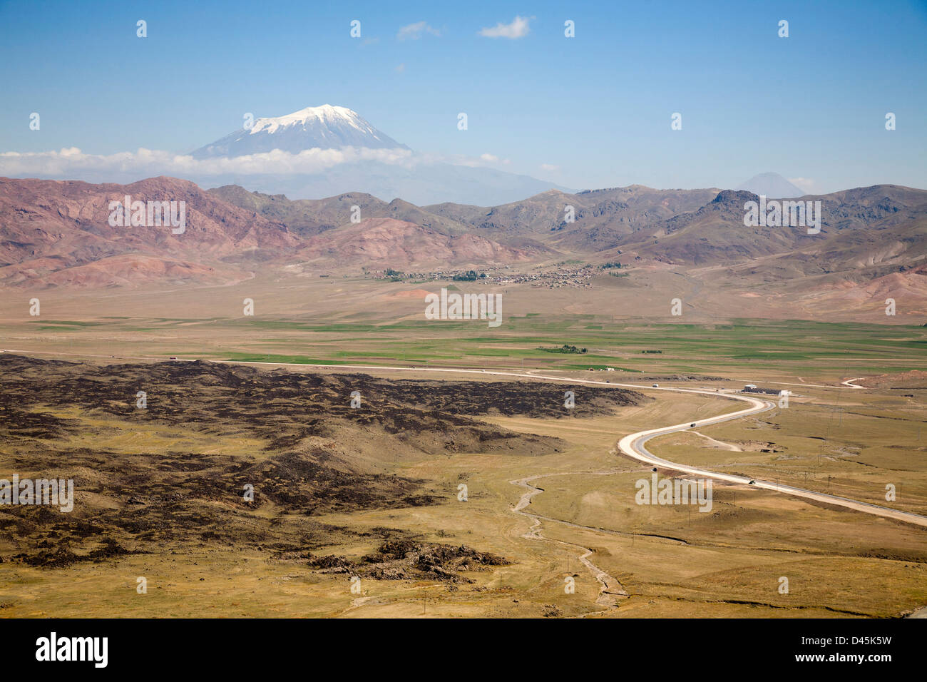 Haut de la montagne d'Ararat, dogubayazit, nord-est de l'Anatolie, Turquie, Asie Banque D'Images