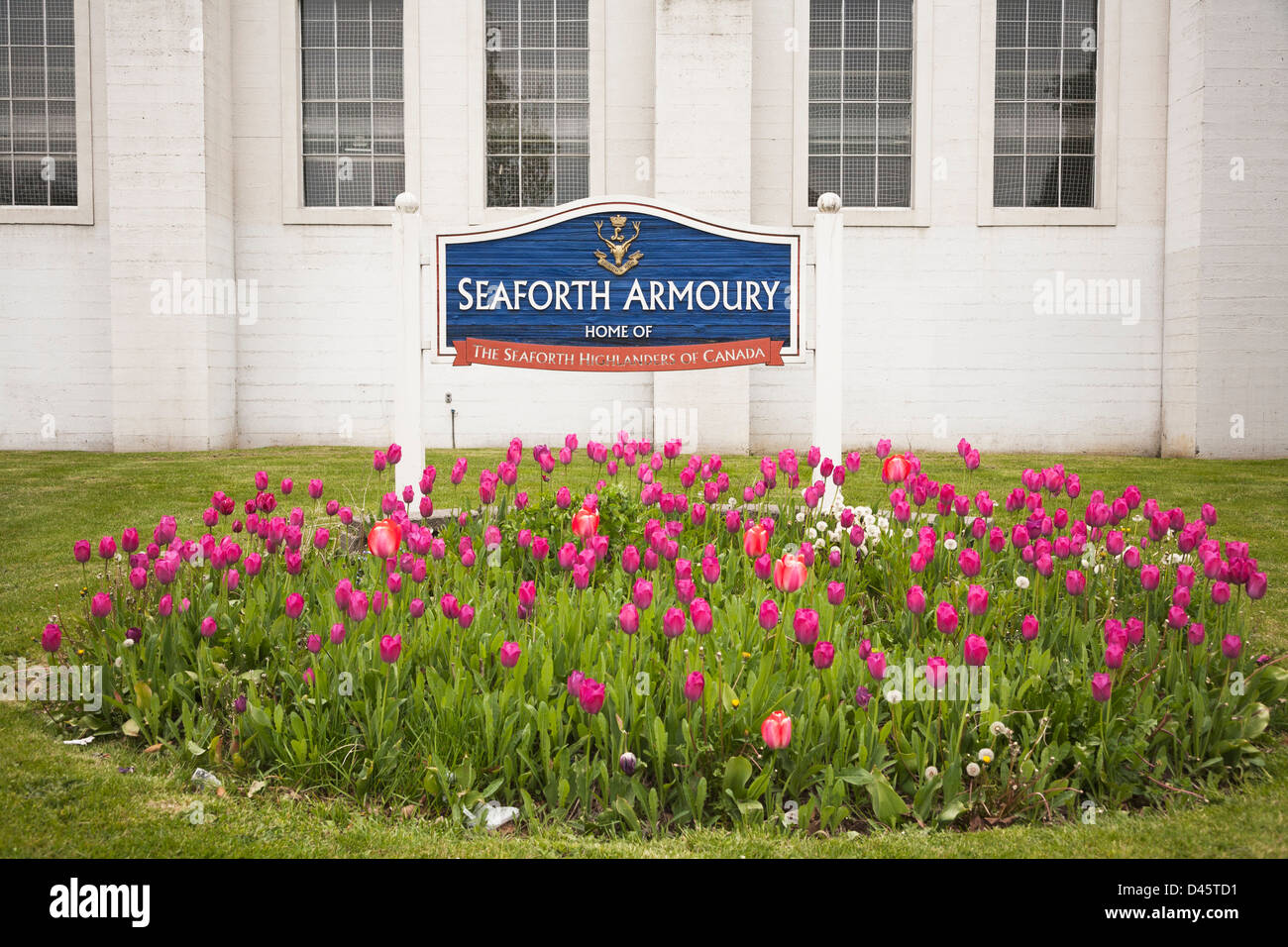 Seaforth Armoury sur Burrard Street, Vancouver, British Columbia, Canada Banque D'Images