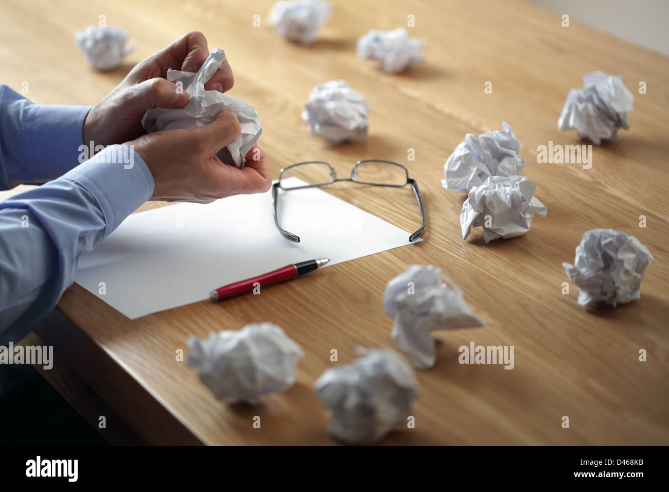 Stress et frustration writers block Banque D'Images